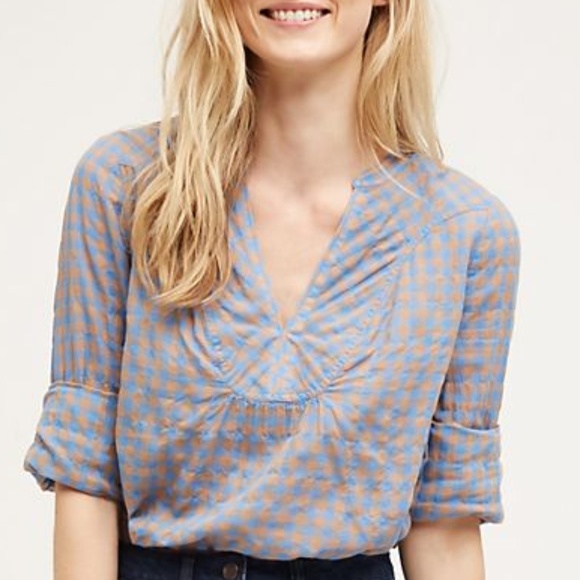 Anthropologie Tops - Anthropologie Holding Horses Devon Popover Gingham